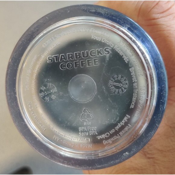 2011 Starbucks Stainless Silver 16oz Travel Tumbler Mug Thermos Coffee Beverage - Picture 10 of 12